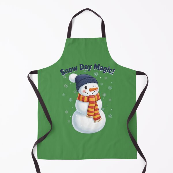 Item preview, "Snow Day Magic!" Cute Winking Snowman Kawaii Winter Graphic Tee designed and sold by InkWeaveShop.