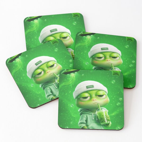 Item preview, Chill Green Alien Cosmic Calm in Green Dreams Frog designed and sold by Rama_design.