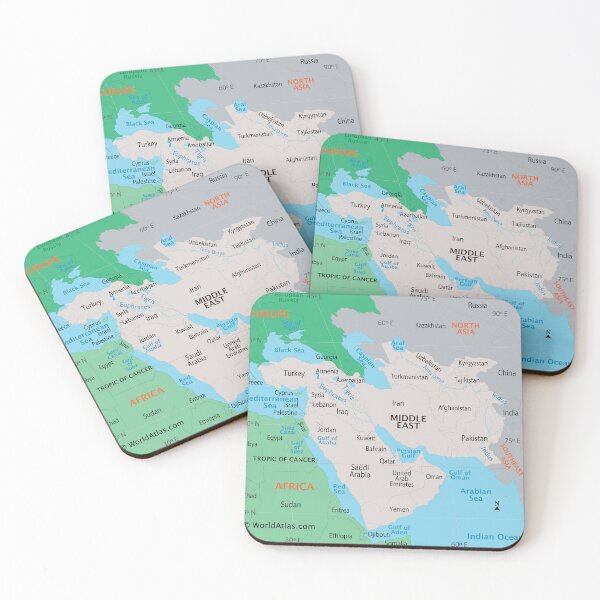 Item preview, Middle East Map – Countries, Seas & Regions designed and sold by WorldAtlas.com.