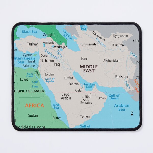 Item preview, Middle East Map – Countries, Seas & Regions designed and sold by WorldAtlas.com.