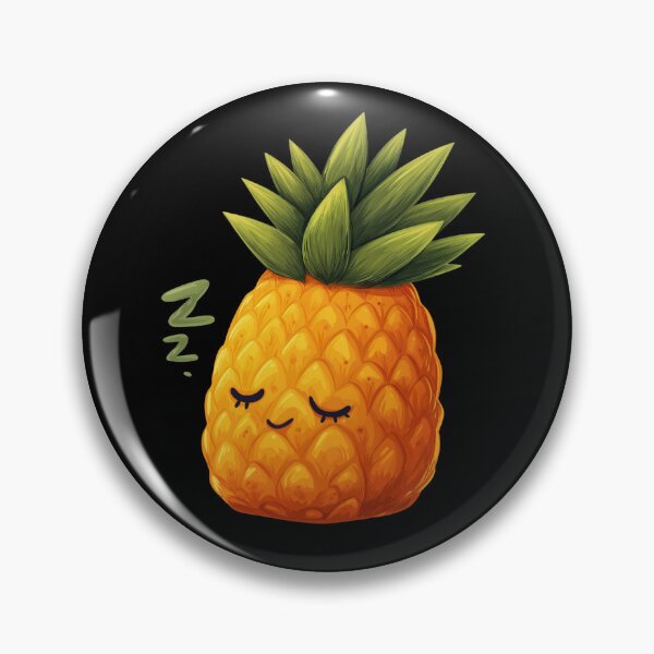 Item preview, Sleepy Cartoon Pineapple designed and sold by SQSHD-Pineapple.