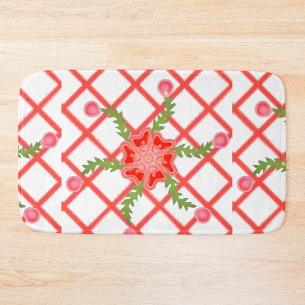 Item preview, Floral Geometric Comforter – Soft Red Flower Pattern with Modern Grid designed and sold by HopeAndHustle.