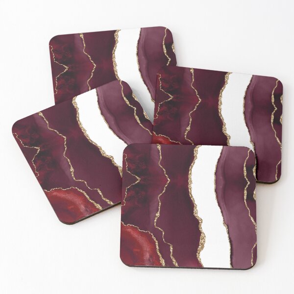 Item preview, Burgundy Gold Agate Design designed and sold by capricedefille.