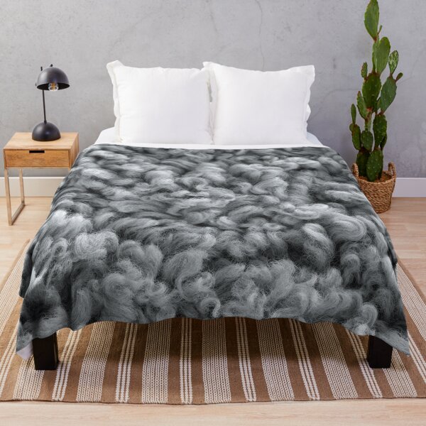 Item preview, Soft Gray Bouclé Wool Texture – Cozy Textile Surface designed and sold by NewArt33.