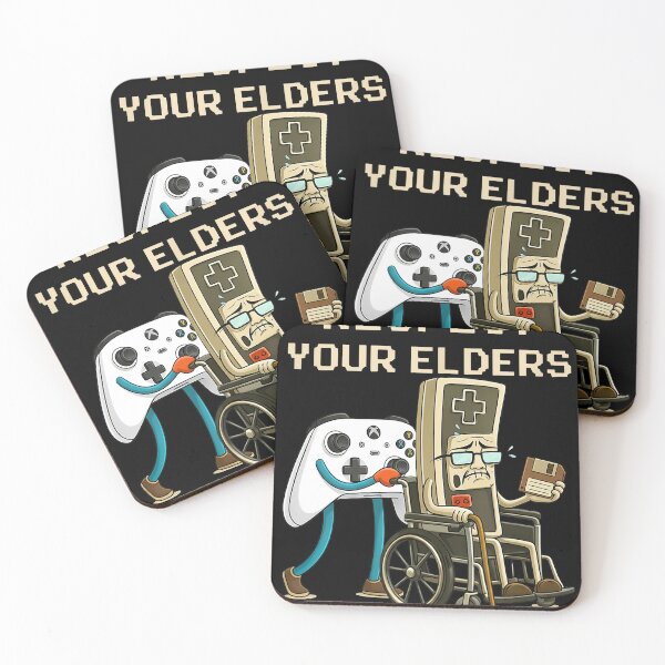 Item preview, Respect Your Elders Gaming Control Retro Funny Gamer designed and sold by FemmeForge.