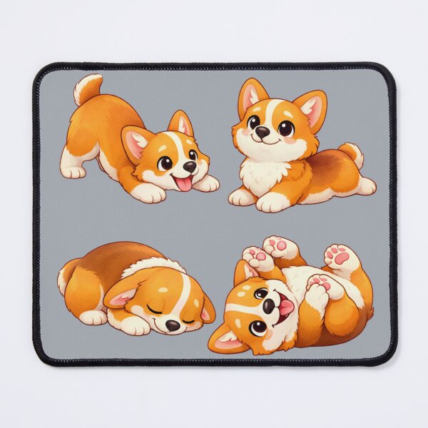 Item preview, Cute Corgi Yoga Poses – Adorable Cartoon Dog Set designed and sold by Darlin8888.