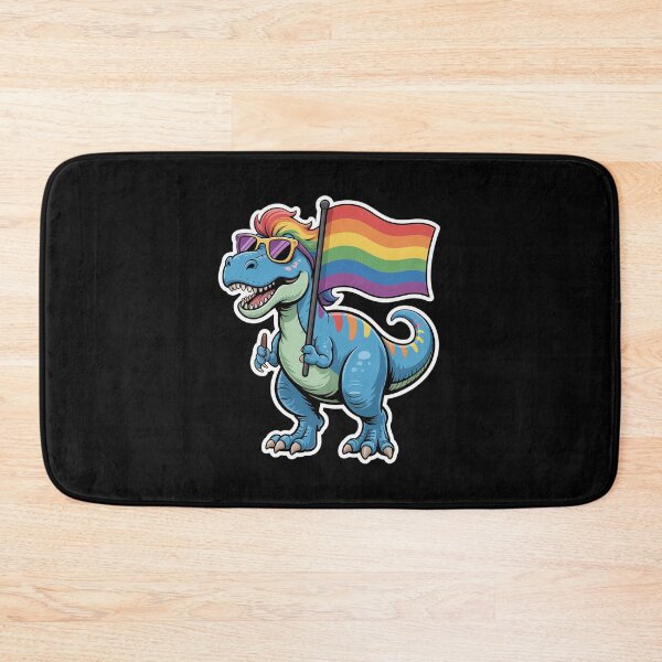 Item preview, Dinosaur Gay Pride Lgbt Rainbow Flag designed and sold by MeowtivationP.