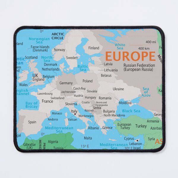 Item preview, Europe Map – Countries, Borders & Seas designed and sold by WorldAtlas.com.