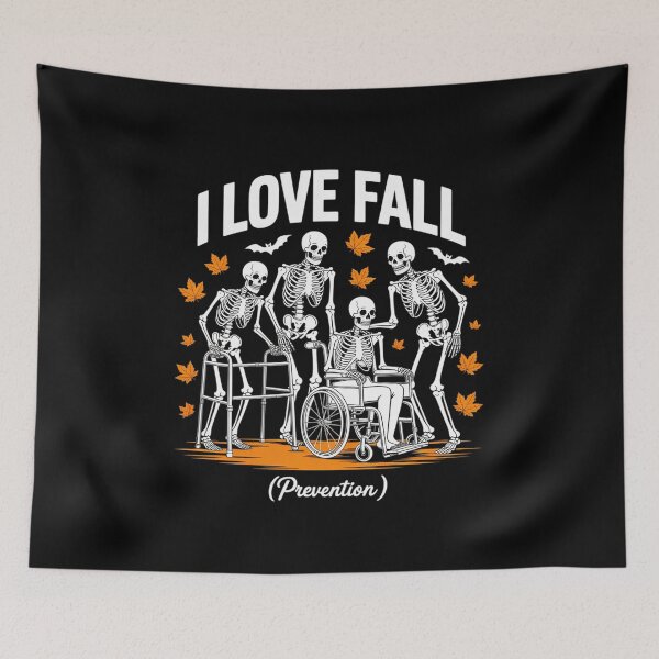 Item preview, Skeleton I Love Fall Prevention Fall Physical Therapy  designed and sold by CombatTask.