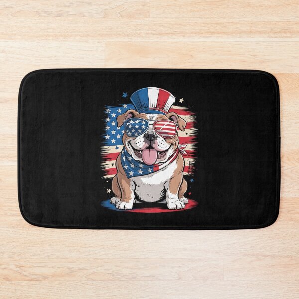 Item preview, English Bulldog 4th of July Dog Patriotic USA Flag Man Woman  designed and sold by PowAcademy.
