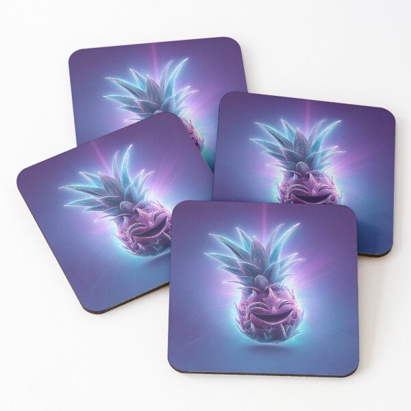 Item preview, Happy Neon Glow Pineapple designed and sold by SQSHD-Pineapple.