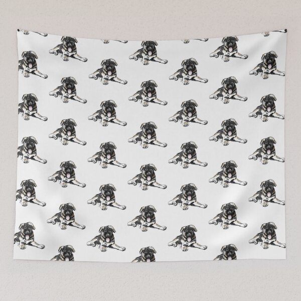 Item preview, Relaxed German Shepherd puppy – Sketch Style designed and sold by Lawn073.