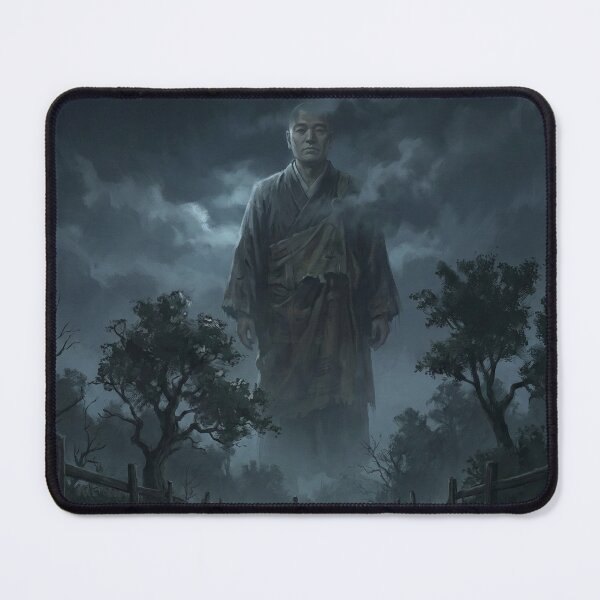 Item preview, Ghost Monk Rising Through the Night Mist | Japanese Myth Art | Mori no Akari designed and sold by Mori-no-Akari.