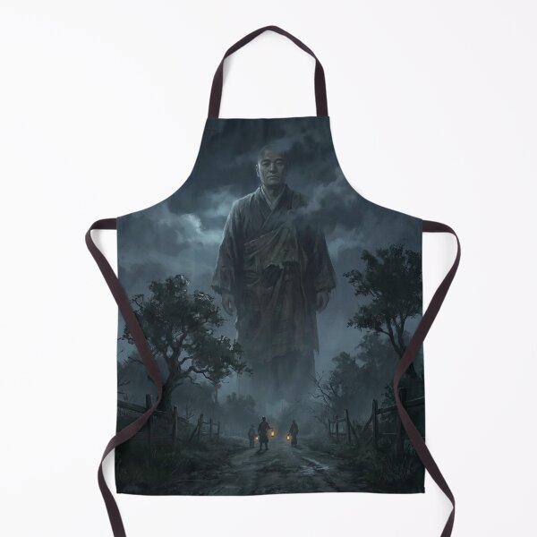 Item preview, Ghost Monk Rising Through the Night Mist | Japanese Myth Art | Mori no Akari designed and sold by Mori-no-Akari.