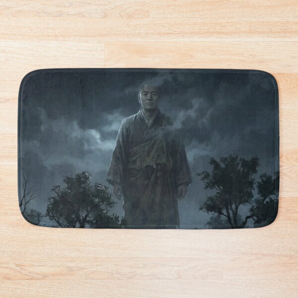 Item preview, Ghost Monk Rising Through the Night Mist | Japanese Myth Art | Mori no Akari designed and sold by Mori-no-Akari.