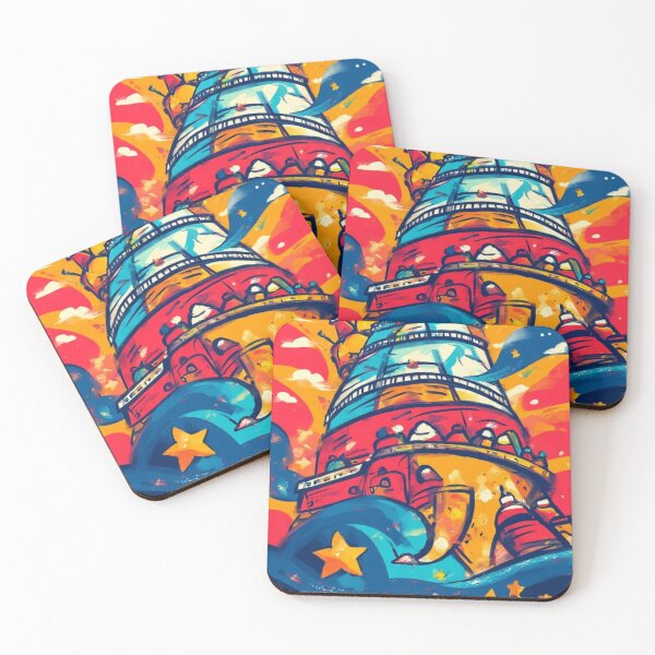 Item preview, Abstract Colorful Tower Among Waves designed and sold by KreuzDesigns.