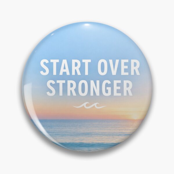 Item preview, Start Over Stronger – Minimal Ocean Motivation designed and sold by vishwadesign.