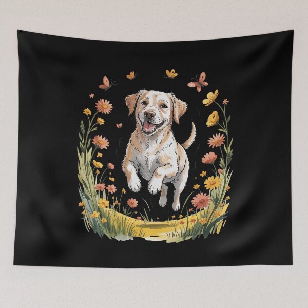 Item preview, Floral Wildflower Dog Labrador Retriever for Men Women  designed and sold by MythWoot.
