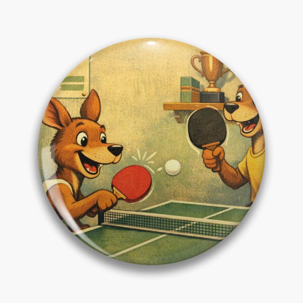 Item preview, Playing table tennis with two kangaroos designed and sold by Mauswohn.