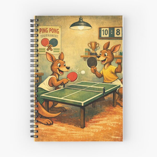 Item preview, Playing table tennis with two kangaroos designed and sold by Mauswohn.