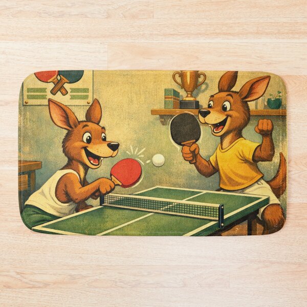 Item preview, Playing table tennis with two kangaroos designed and sold by Mauswohn.