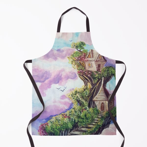 Item preview, Cute fairy homes with pink clouds designed and sold by ZiehrArt.