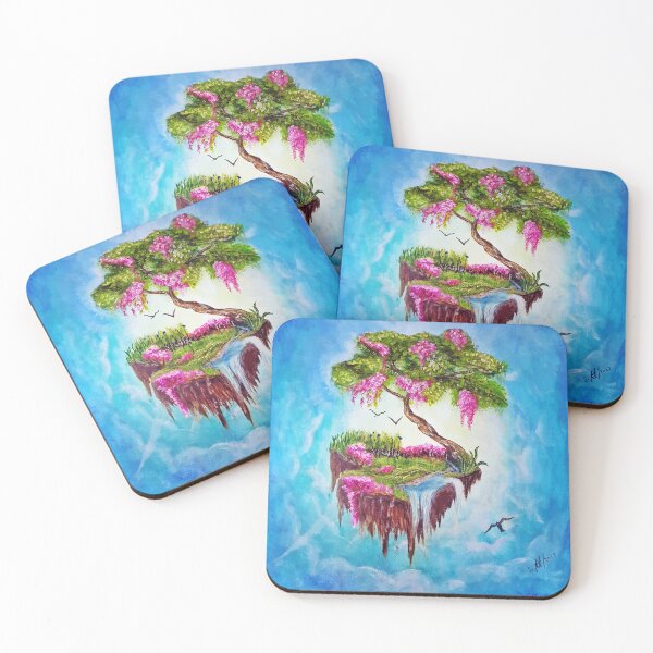Item preview, Floating Fantasy Island – Turquoise Sky World designed and sold by ZiehrArt.