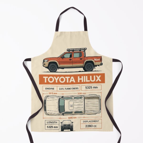 Item preview, Hilux 4x4 Technical Illustration | Detailed Pickup Truck Blueprint Art for Automotive Enthusiasts and Collectors designed and sold by KrintoryTees.