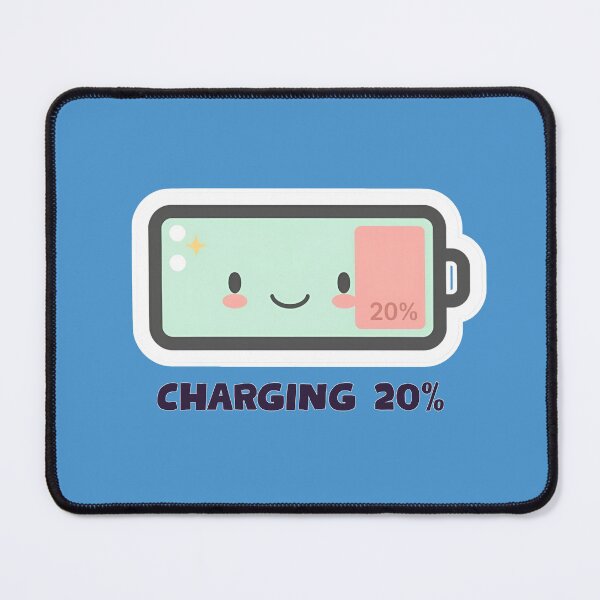 Item preview, Charging 20% – Cute Kawaii Battery Low Energy Design designed and sold by Smile-AlNo.