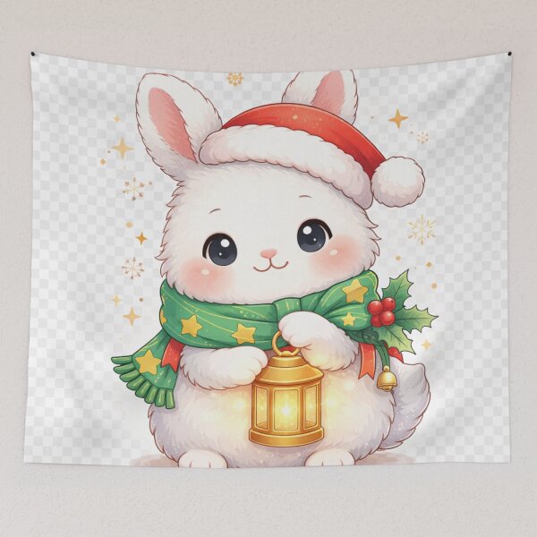 Item preview, Kawaii Christmas Bunny – Cozy Winter Cute Animal designed and sold by kimkosovo.