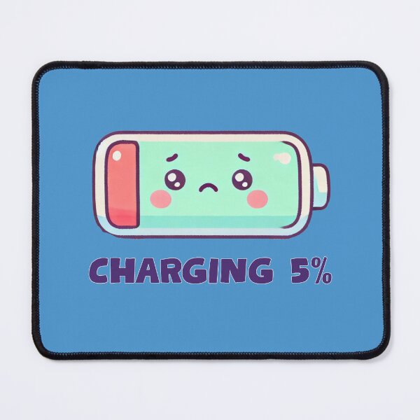 Item preview, Charging 5% – Cute Kawaii Battery Low Energy Pastel Design designed and sold by Smile-AlNo.