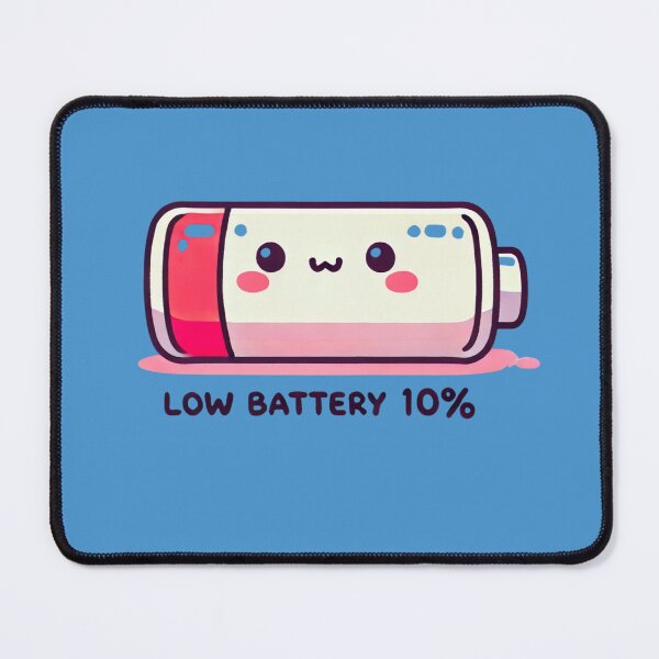 Item preview, Low Battery 10% – Cute Kawaii Tired Energy Battery Design designed and sold by Smile-AlNo.