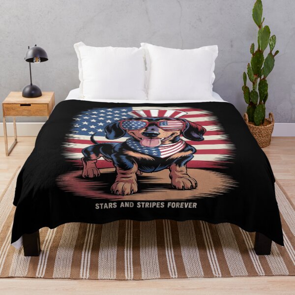 Item preview, Dachshund 4th of July Dog Patriotic USA Flag Man Woman designed and sold by PowAcademy.