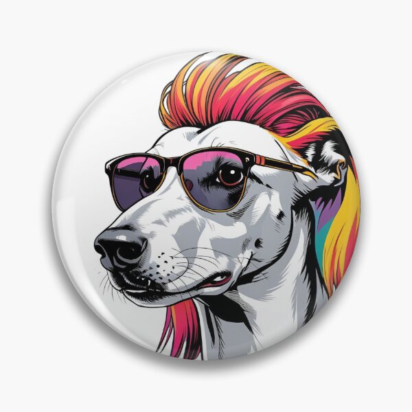 Item preview, Punk Greyhound Sighthound Dog Portrait designed and sold by Spectral2.