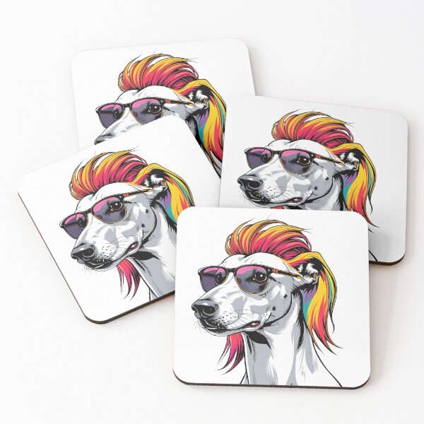 Item preview, Punk Greyhound Sighthound Dog Portrait designed and sold by Spectral2.
