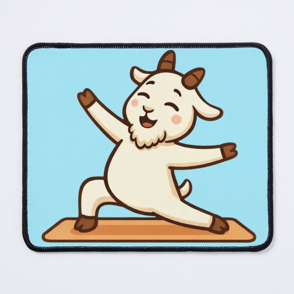 Item preview, Yoga Goat Cartoon – Relaxed Pygmy Goat Pose designed and sold by Ivy-Triggs.