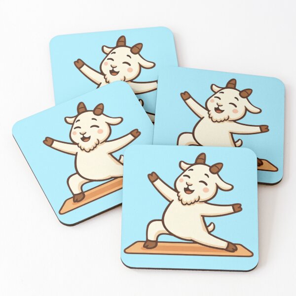 Item preview, Yoga Goat Cartoon – Relaxed Pygmy Goat Pose designed and sold by Ivy-Triggs.