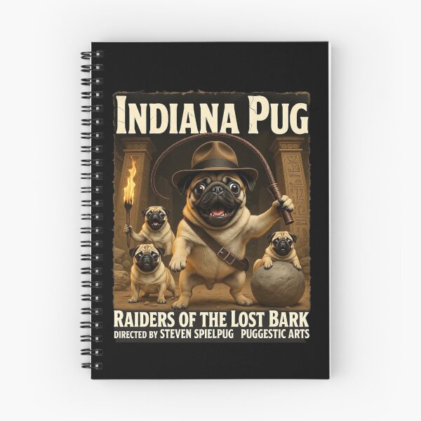 Item preview, Indiana Pug – Parodia divertida de perros en Los cazadores del ladrido perdido designed and sold by Nerd Army.