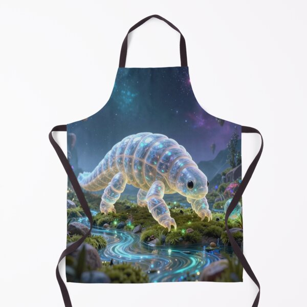 Item preview, Giant Tardigrade Wanderer – cosmic fantasy creature in glowing surreal landscape full of magic designed and sold by FotoworldEdel.
