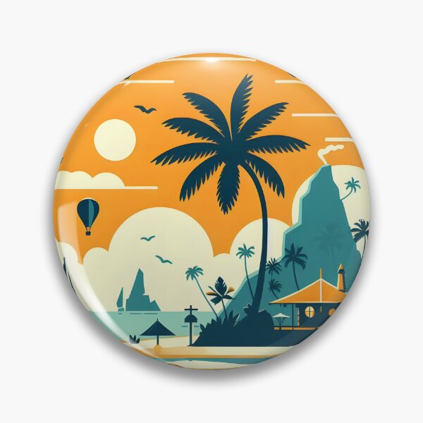 Item preview, Serene Minimalist Illustration of Ko Samui Island, Thailand designed and sold by inkNext.
