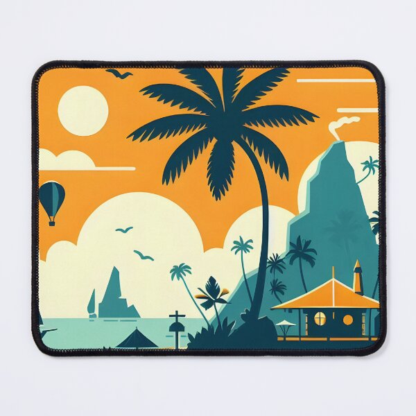 Item preview, Serene Minimalist Illustration of Ko Samui Island, Thailand designed and sold by inkNext.