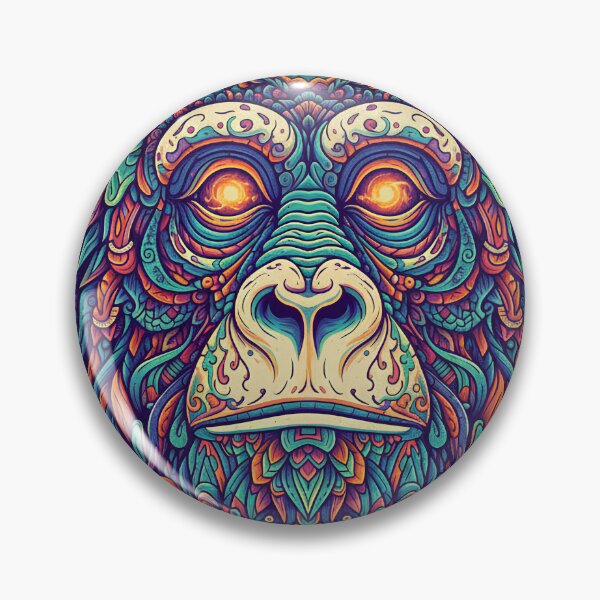 Item preview, Psychedelic Trippy Ape – Monkey Art Print designed and sold by Mindwork Creative Arts.