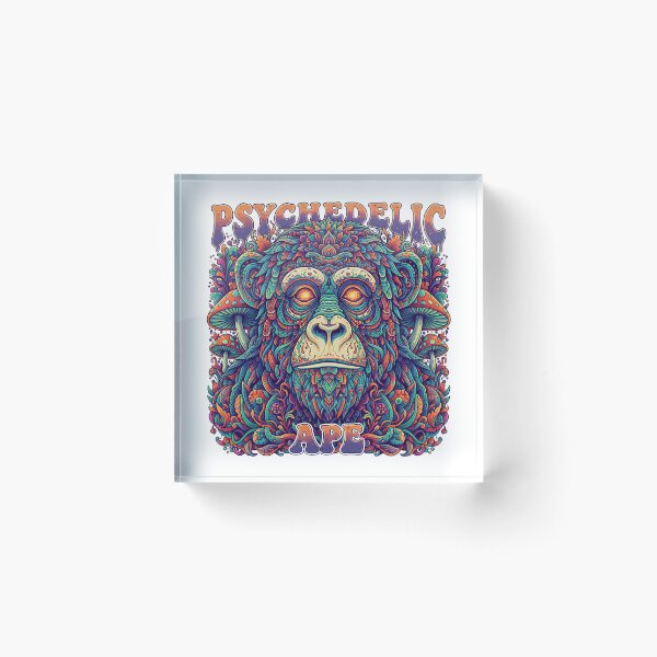 Item preview, Psychedelic Trippy Ape – Monkey Art Print designed and sold by Mindwork Creative Arts.