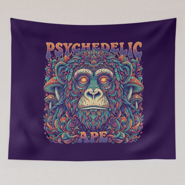 Item preview, Psychedelic Trippy Ape – Monkey Art Print designed and sold by Mindwork Creative Arts.
