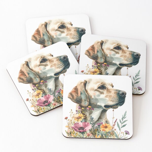 Item preview, Gentle Floral Dog Watercolor designed and sold by PawJoyParents.