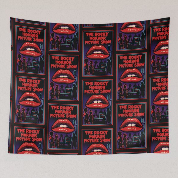 Item preview, The Rocky Horror Picture Show with lips and outlines designed and sold by Crazyhatkid.