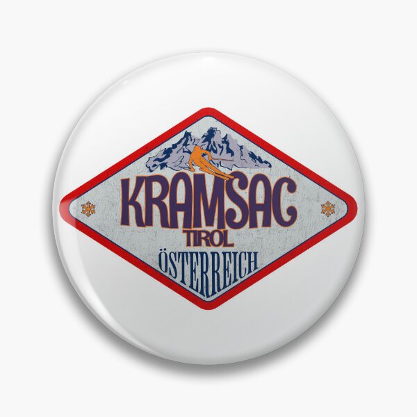 Item preview, Kramsach, Tirol, Osterreich, Austria, Vintage skiing badge design designed and sold by Wanderful-roads.