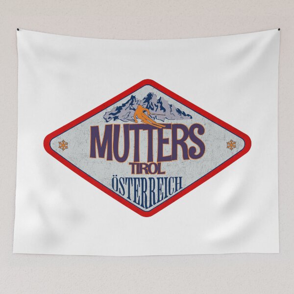 Item preview, Mutters, Tirol, Osterreich, Austria, Vintage skiing badge design designed and sold by Wanderful-roads.