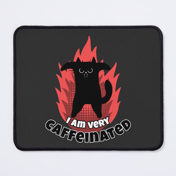Item preview, Vintage Hyper Black Cat Graphic – I Am Very Caffeinated designed and sold by 3rd Eye Perceptions.