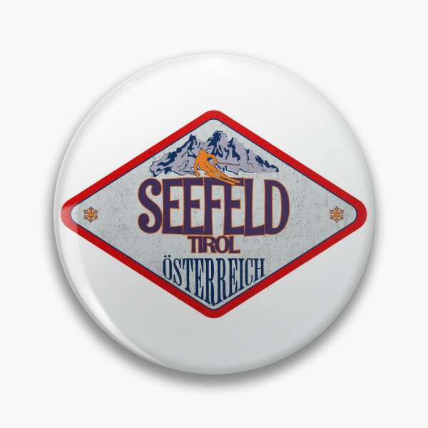 Item preview, Seefeld, Tirol, Osterreich, Austria, Vintage skiing badge design designed and sold by Wanderful-roads.